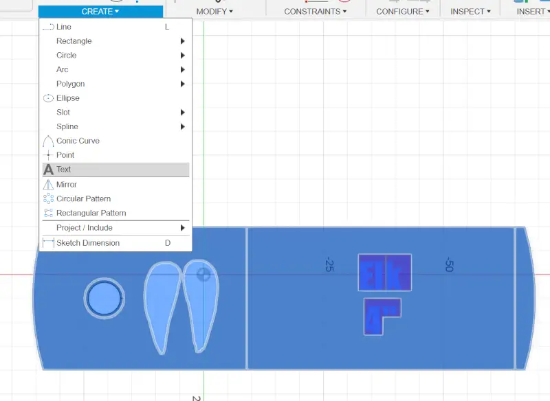 Fusion 360 Add Text