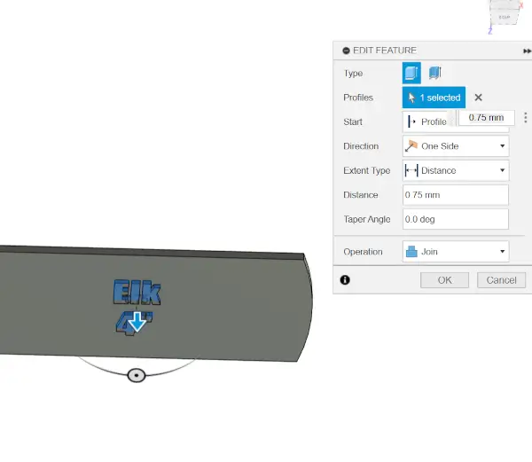 Fusion 360 Extrude Text