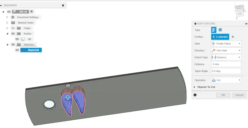 Fusion 360 Cut Surface